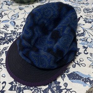 Patagonia Blue and Black Fleece Hat
